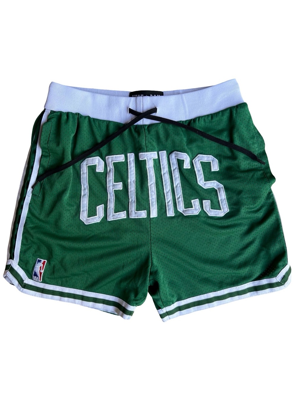 JUST DON x Boston Celtics M Green Basketball Shorts USA-Made NBA Stitched Mesh